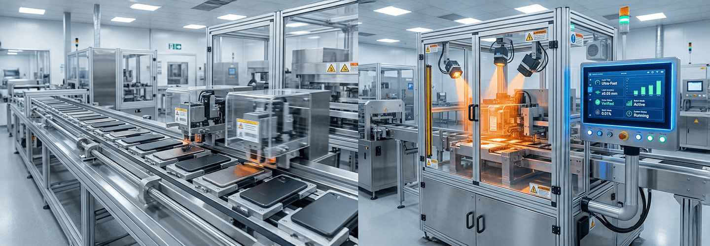 Smartphone Battery Handling System for High-Volume Production