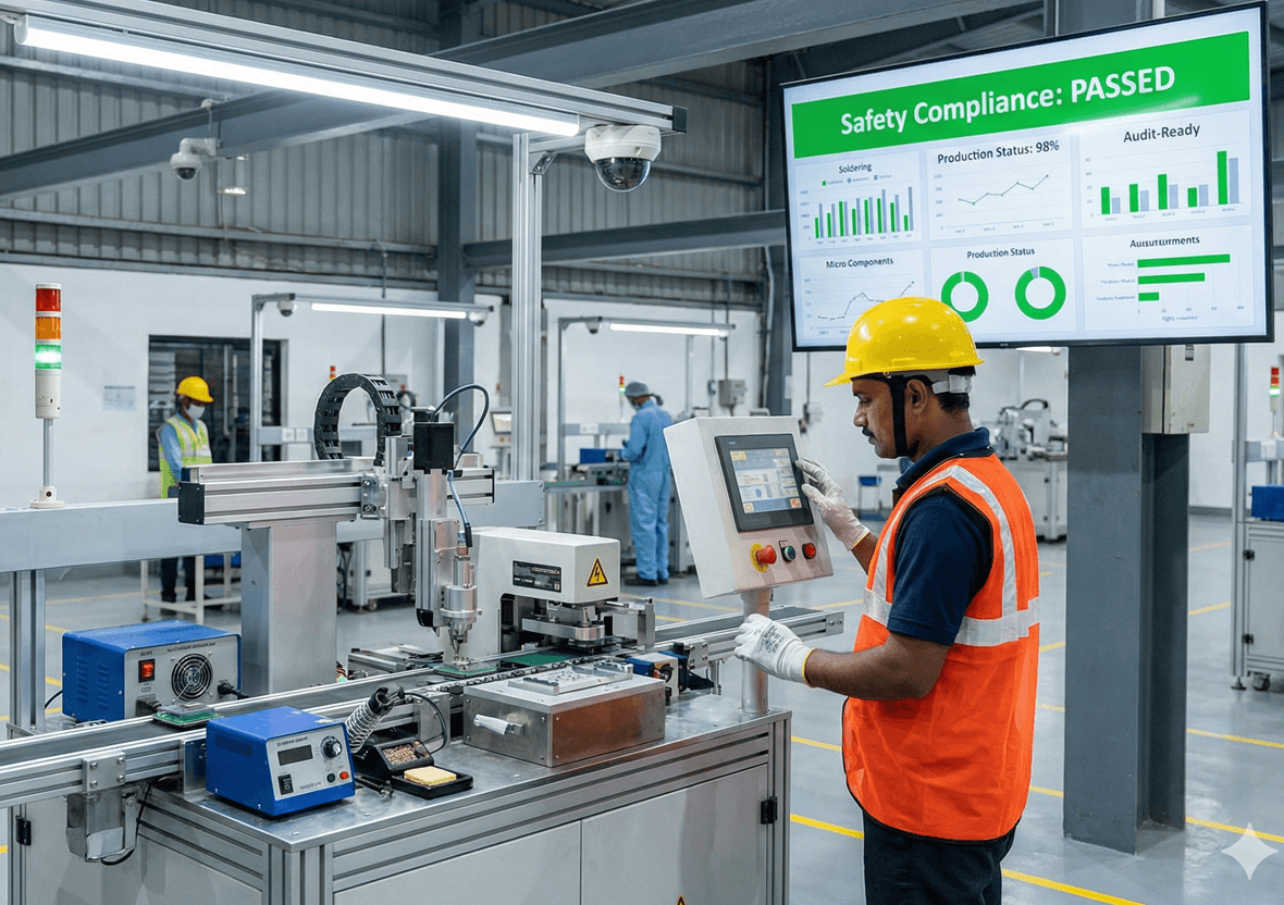 Safety Gear Compliance Monitoring using CCTV & Computer Vision